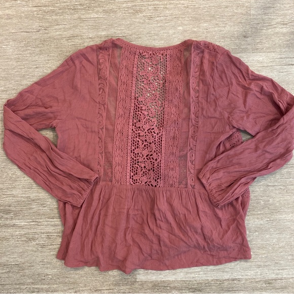 Lovestitch Mauve Lace Detail Blouse - Picture 5 of 5